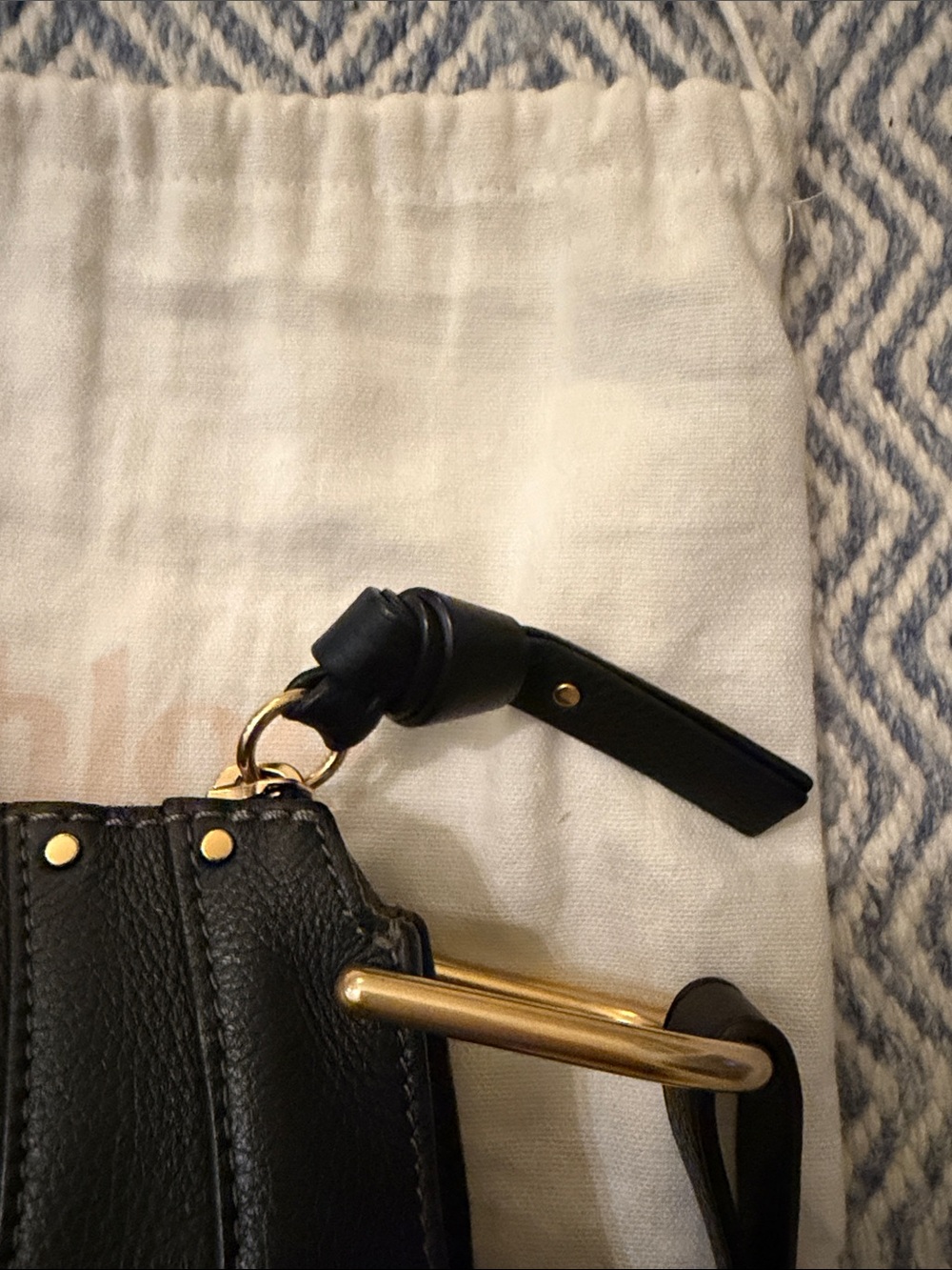 Chloé Black Pebbled Leather Hayley Mini Crossbody with Gold-Tone Hardware - Picture 7 of 10